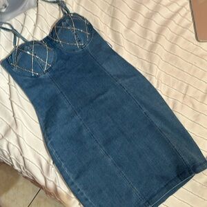 Soft denim mini dress